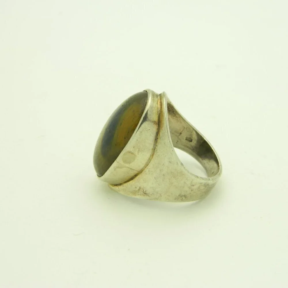 Heavy 12 grams Sterling Silver .925 Tiger's Eye